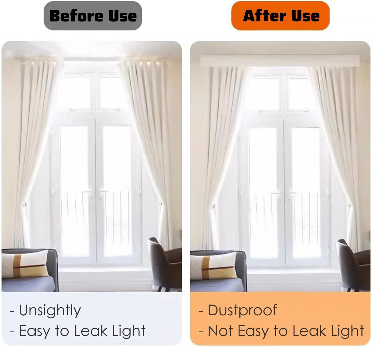 Curtain Track Wall Mount Curtain Pelmet Panel Without Tracks, Customize Venetian Blinds Curtain Cornice Baffle, Curtain Decorative Valance Panel Box Only(305cm/120.1in/10ft)