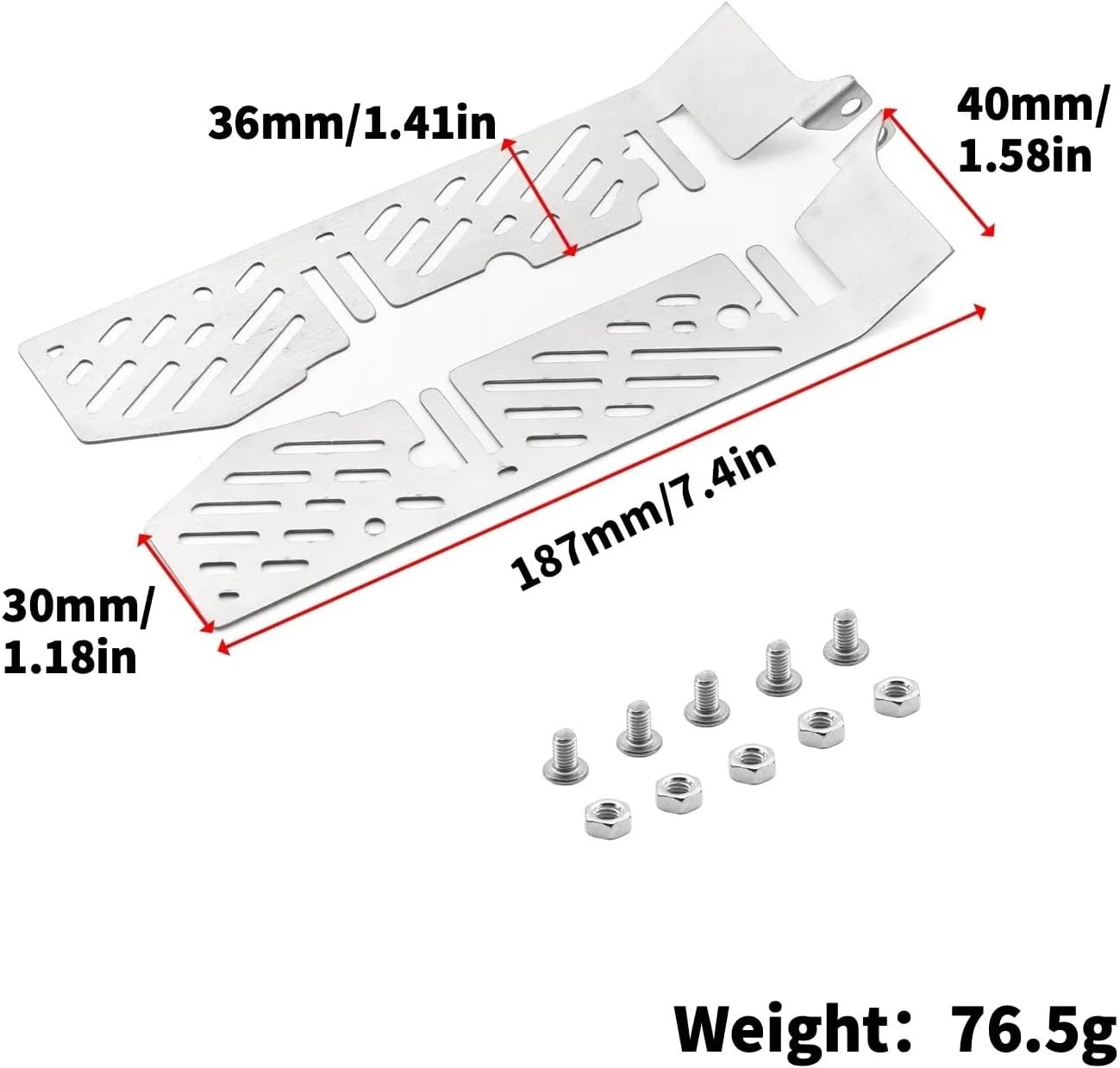 RC Crawlers Components For Traxxas For TRX4 Sport 1/10 Body For Defender RC Chassis Armor Set Car Stainless Steel Skid Plate Replacement Parts Decoration Accessories(Size 7PCS)