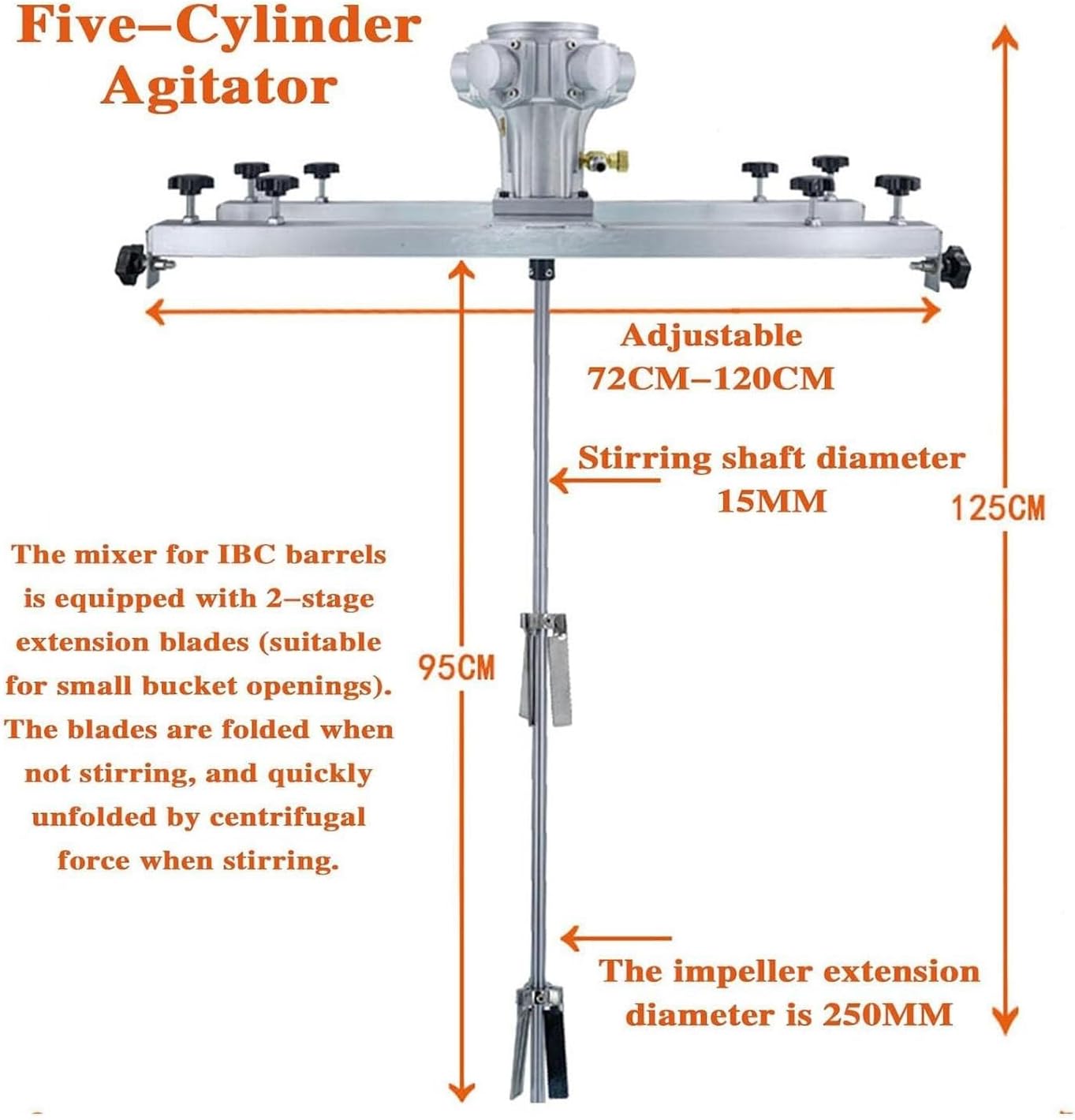 Pneumatic Paint Mixer, Pneumatic Agitator Adjustable Drum Bucket Paint Mixer, Paint Stirring Machine Bracket Air Agitator Paint Mix Tool