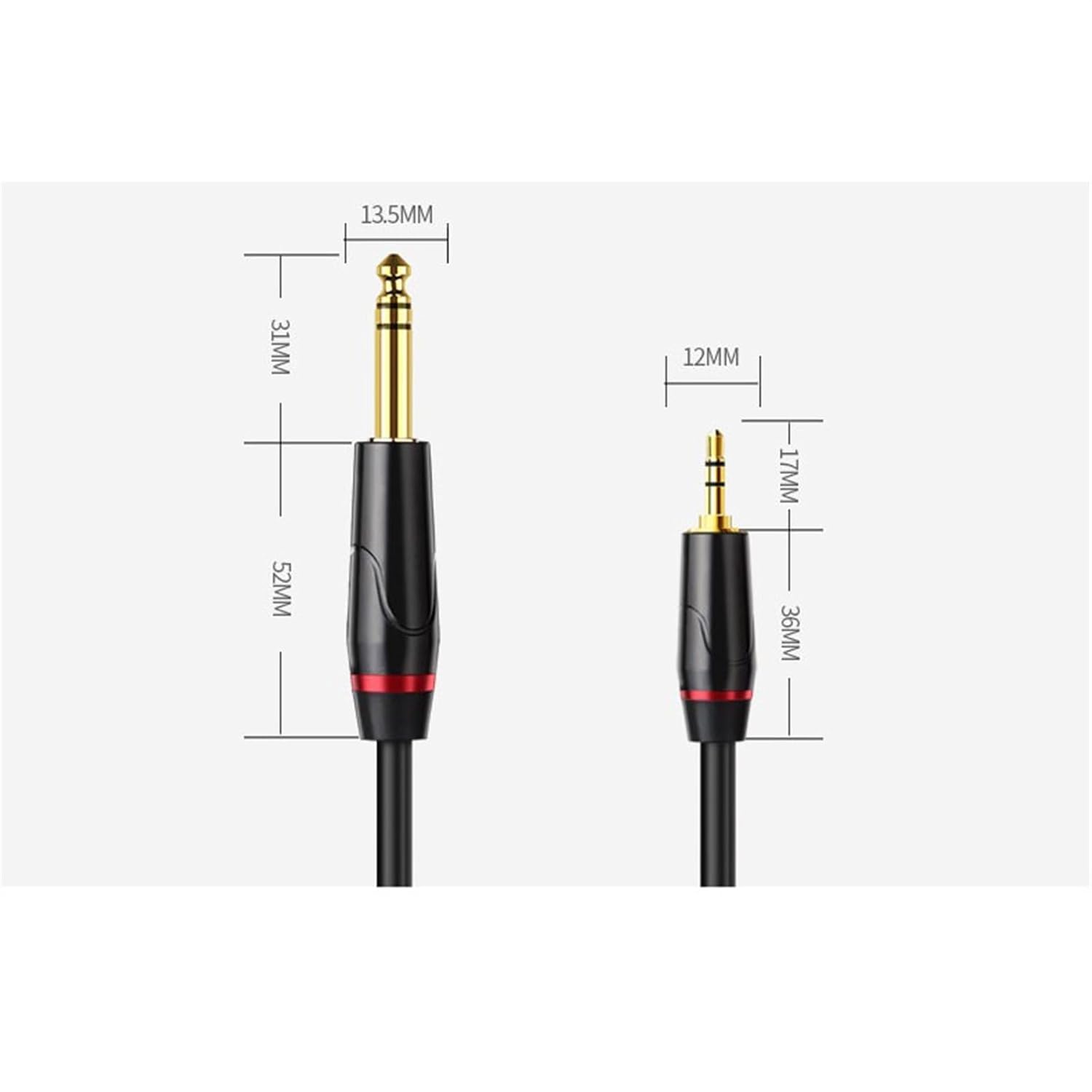 Guitar Audio Cable 3.5 to 6.5 Male to Male Cable Connection Cable 6.35mm Amplifier Mixer Guitar Conversion Cable(12m)
