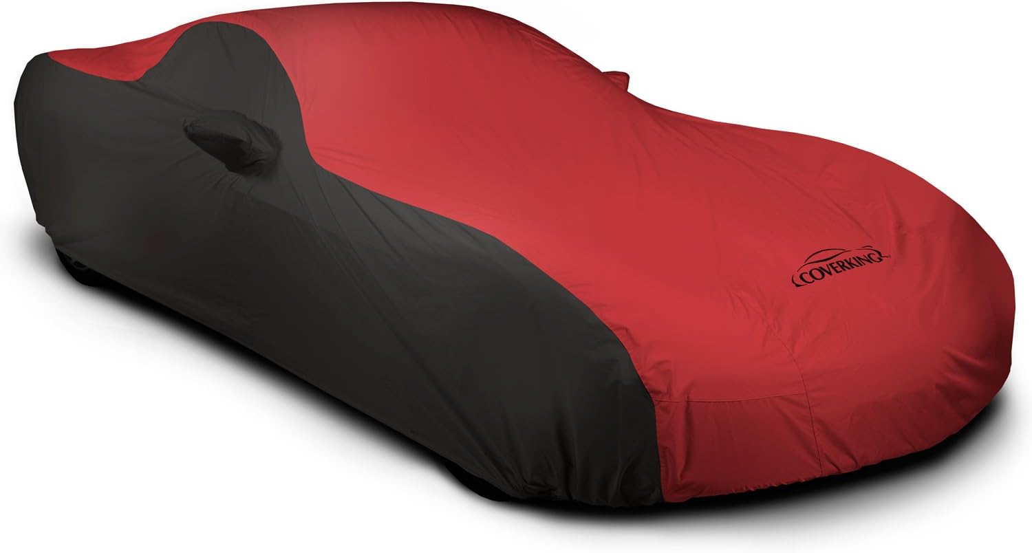 Coverking Custom Car Cover for Select Pontiac GTO Models - Stormproof (2-Tone Red with Black Sides)