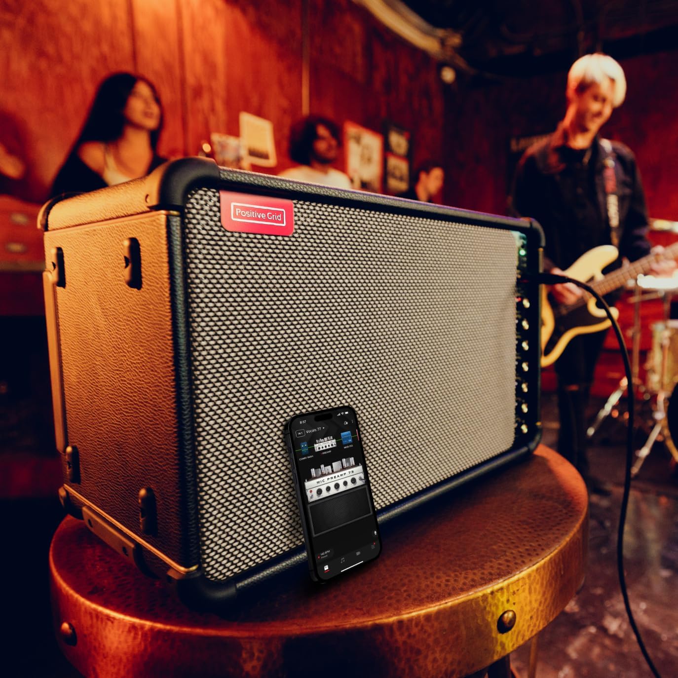 Positive Grid Spark Live Smart Guitar Amp, Multi-Channel PA System & Bluetooth Speaker All-in-One for Guitar, Bass, Vocals, Keyboards and More.