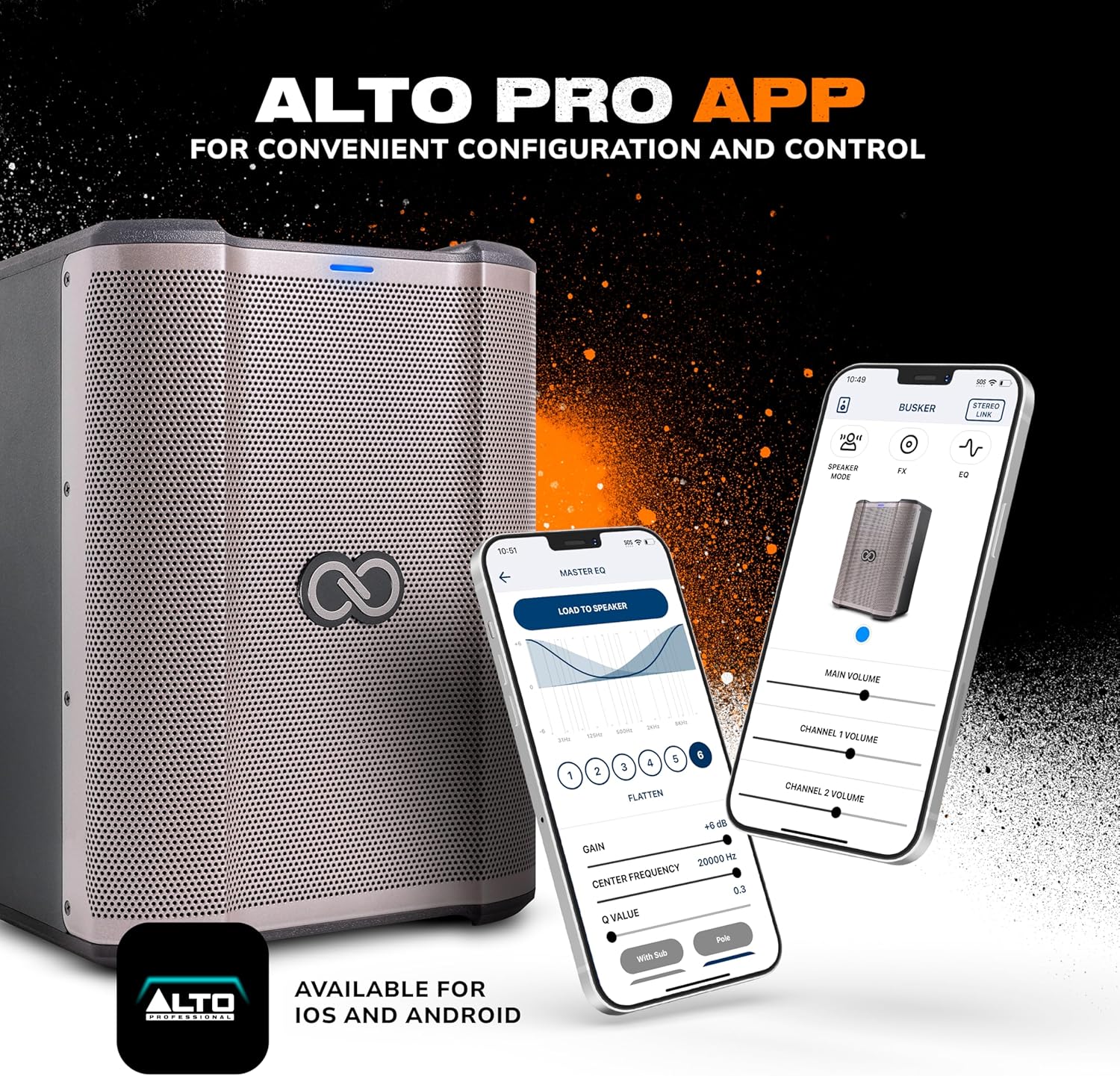 Sheeran Special Edition Busker - 200W Portable PA Speaker with Rechargeable Battery, Bluetooth, 3-Channel Mixer, Alesis FX, App, USB Charging