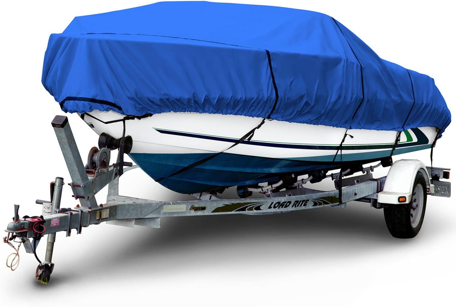 Budge B-600-X8 600 Denier V-Hull Runabout Boat Cover Blue 22' - 25' Long, 106