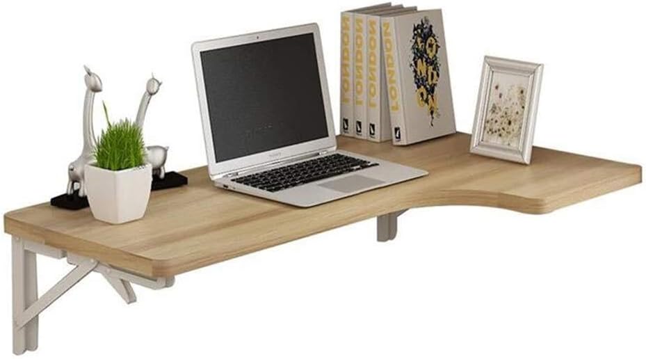 Wall-Mounted Folding Drop-Leaf Table, Space-Saving Corner Computer Desk, Study, Kitchen, Workbench, Easy Assembly, Multi-Function(Creamywhite,120 * 70 * 50cm)