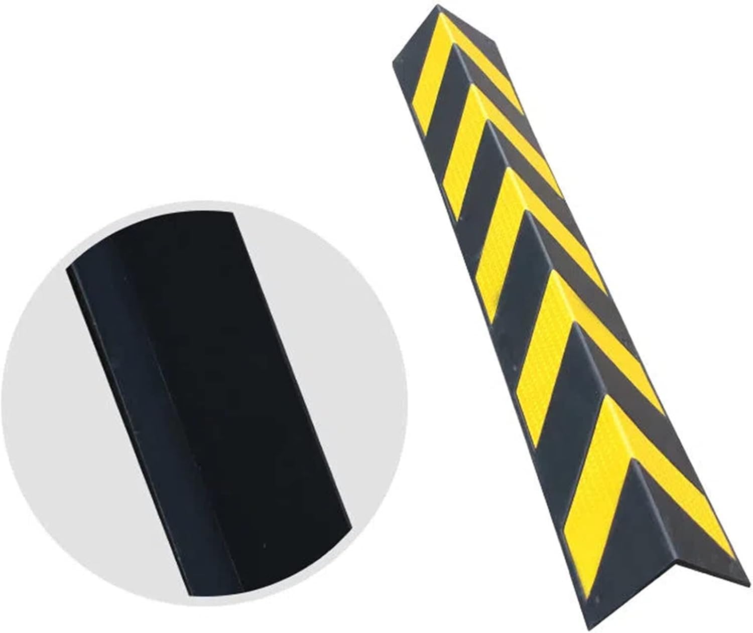 XPLKQXE Wall Edge and Bumpers Guards, Garage Bumper Protector, for Parking Protecting Cars Corner Guardrail Posts (Color : Black+Yellow, Size : 20pcs-120cm)