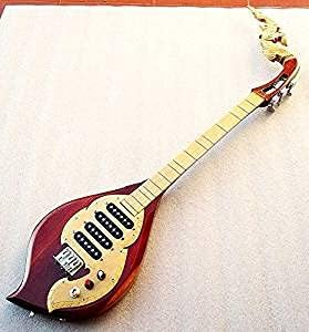 Isarn Electric Phin 3 Strings 4 Track, Thai Lao Guitar Musical Instrument, Traditional Thai Musical Pin12-1