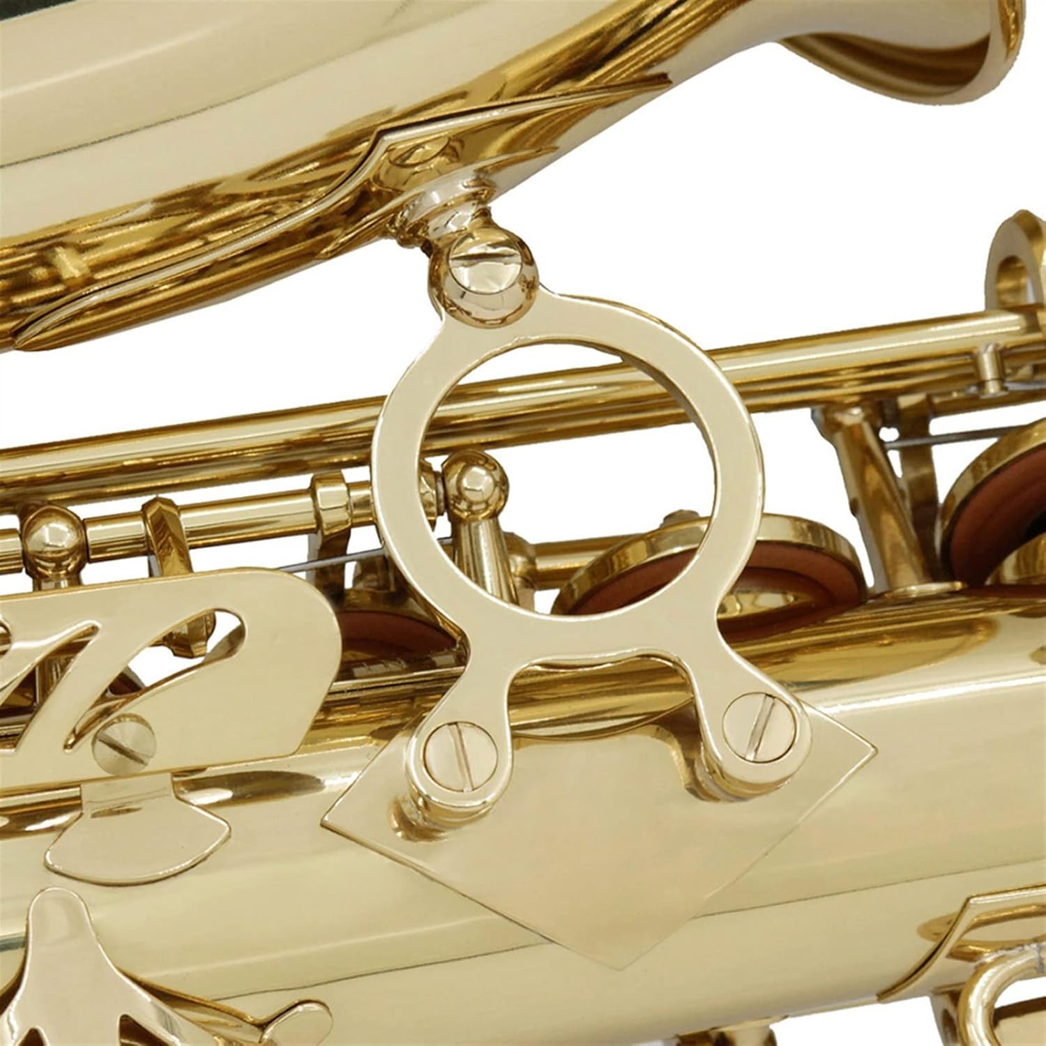 EB Alto Saxophone Brass Gold-Plated E Flat Musical Woodwind Instrument with Case (Color : Gold)