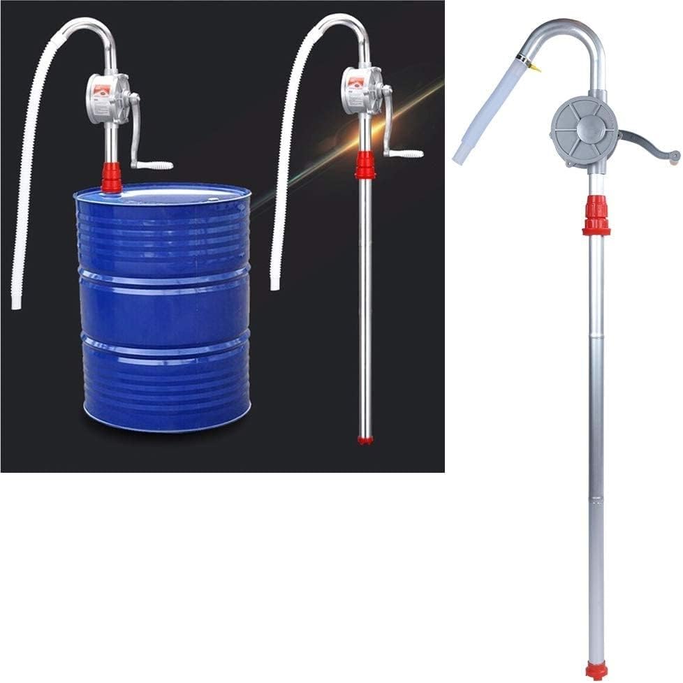 Hand Tool Hand Drum Pump - Aluminum Alloy Manual Hand Crank Oil Barrel Pump for Fuel Oil Petrol Diesel Stable Performance