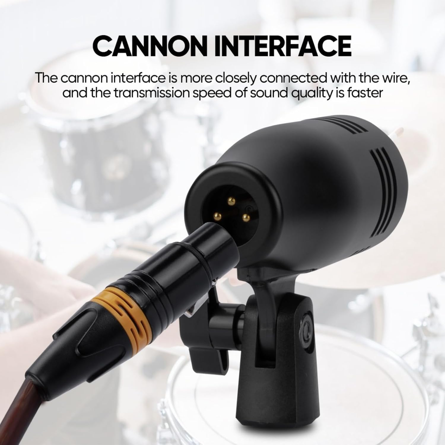 W IN-MIX 7 Piece Wired Dynamic Drum Mic Kit (Whole Metal)- Kick Bass, Tom/Snare & Cymbals Microphone Use for Drums, Vocal, Other Instrument Complete with Thread Clip, Mics Holder