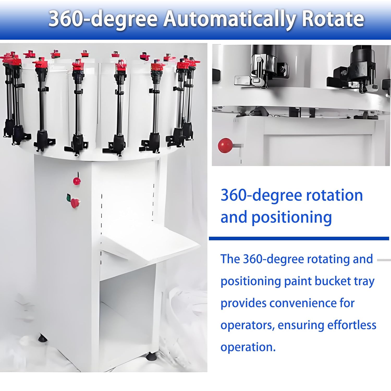 Commercial Paint Colorant Dispenser 2.3L Paint Color Tinting Machine 14 Stations with Dual-Pump Double-Gauge Lock Auto-Mixing Rotating Tray 110V Paste Mixing Machine for Water Oil Colorants