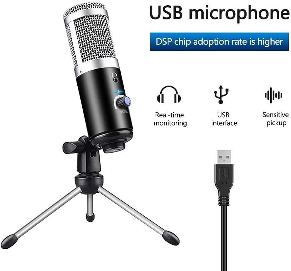 Microphone Computer Studio Microphone Live Recording Vocal Microphone for PC Soundcard
