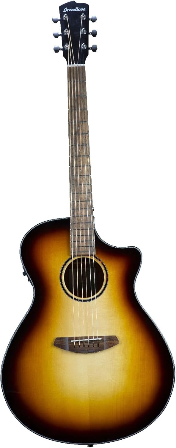 Breedlove Discovery S Concerto Edgeburst CE European Spruce African Mahogany Acoustic Electric Guitar (Natural Gloss)