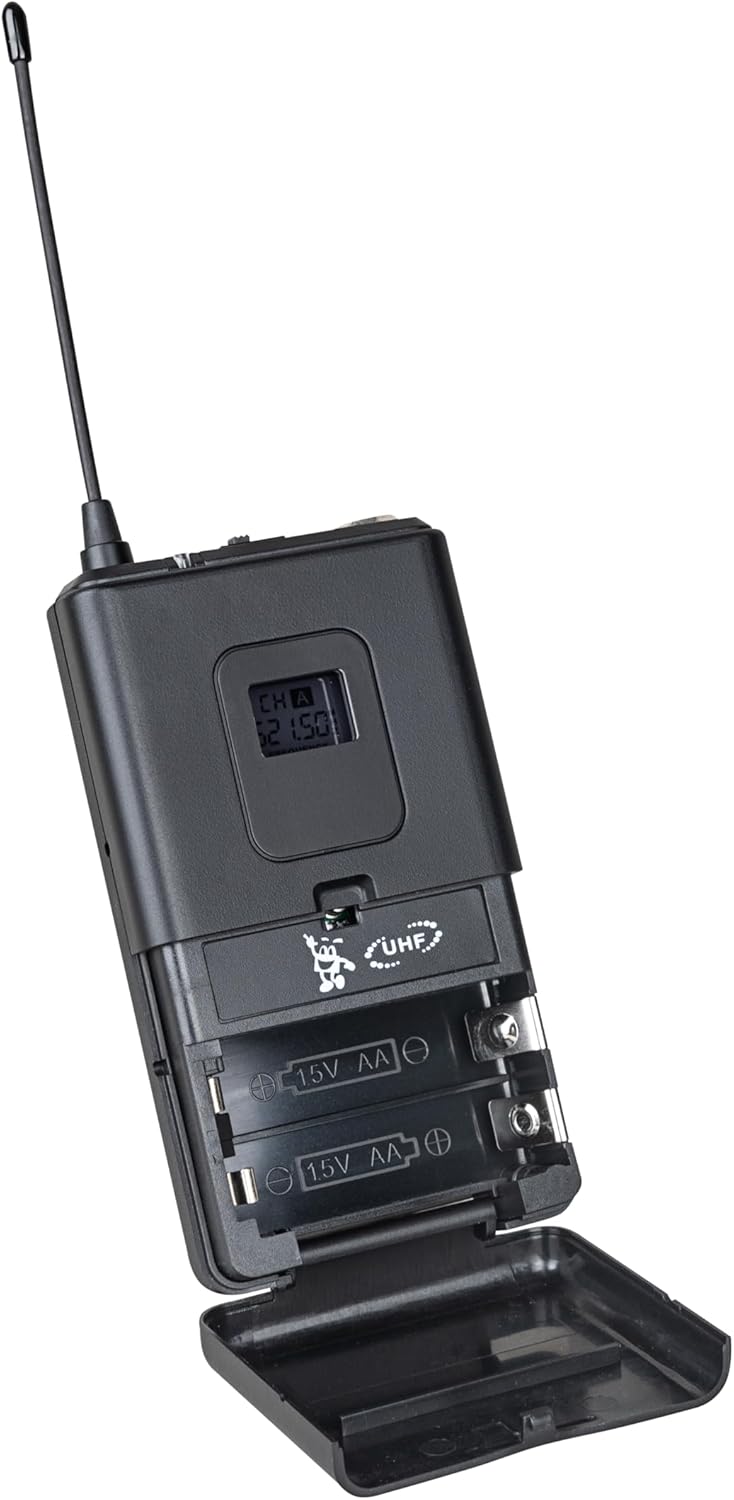 Wireless Microphone System 6 Channel Lavalier Mic Bodypacks Lapel Headsets Frequency B Wedding Party Meeting School Church Speaking Conference Meeting Classroom