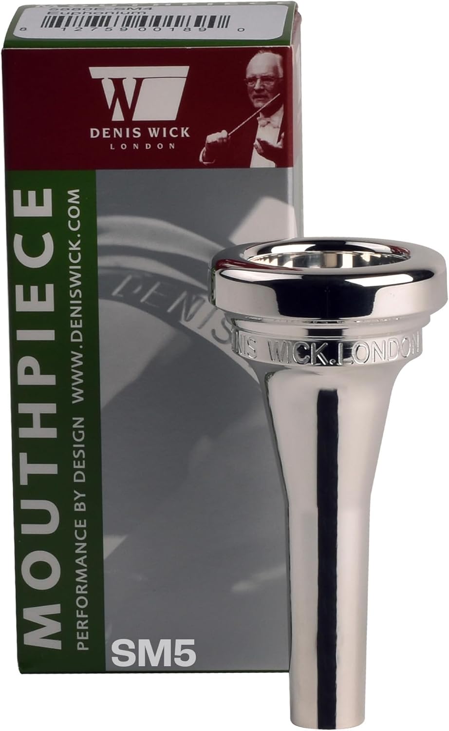Denis Wick Steven Mead Euphonium Mouthpiece Silver Plated, 5880E-SM5 - Barrel Backbore for Balanced Airflow & Tone - Large Shank Fitting Euphonium Accessories for Easy Articulation 25.7 x 6.6 x 7.3mm