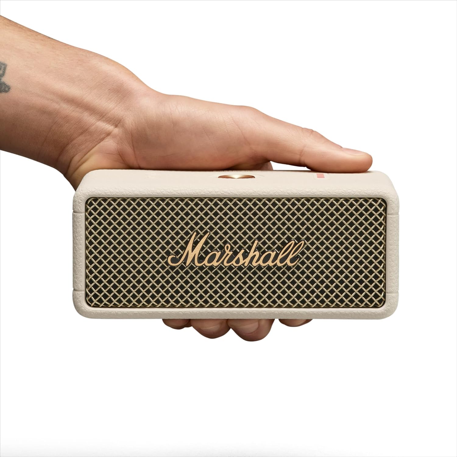 Marshall Emberton III Portable Bluetooth Speaker - Rugged Waterproof IP67 Design | Loud Stereo Sound, Deep Bass with 32+ Hr Playtime | Compact and Wireless for Travel and Outdoors - Cream