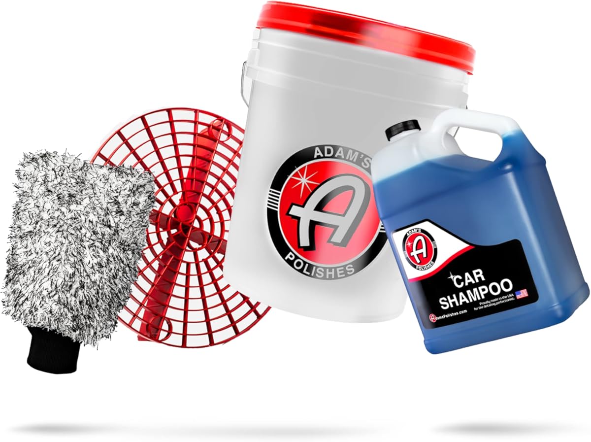 Adam's Polishes Car Shampoo Washing Bundle - pH Best Car Wash Soap For Snow Foam Cannon, Foam Gun, For Pressure Washer & 5 Gallon Wash Bucket | Powerful Safe Spot Free Car Cleaning Liquid Auto De