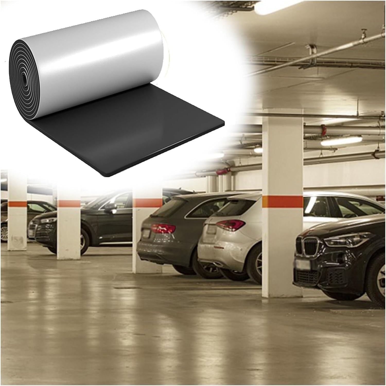 Garage Wall Protector Car Door Sill Guards, Garage Wall Guards, Parking Lot Protective Wall Guards, for Parking Garage Warehouse Parking Lot for Parking Garages(Color:White-Thick 1cm,Size:1m)