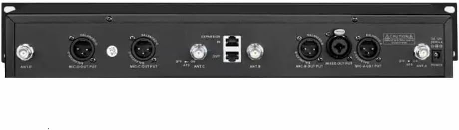 Generic 4 Channels UHF Saxophone Trumpet Wireless Wind Instrument Microphone System with 4 WB98H/C - Instrument Microphone Clip-on Condenser, 4 Beltpack Transmitter, Long Range 490ft, Black, 6400/B98