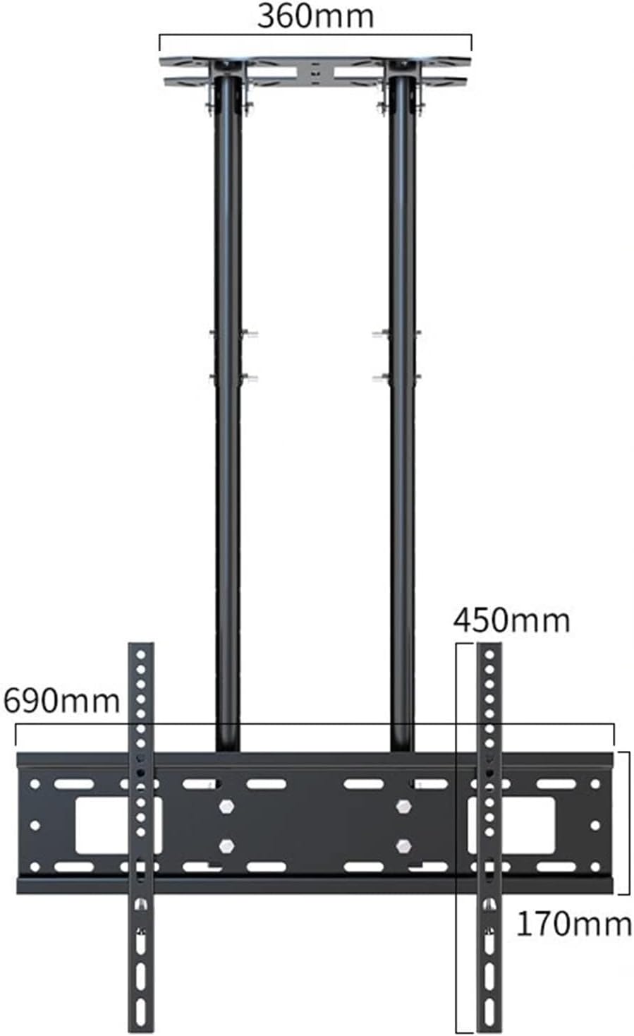 Corner tv Wall Mount,tv Mount, Ceiling TV Mount Bracket, TV Wall Mount, 2 Post Single Screen TV Mount, Tilt TV Mount for 40-85 Inch TVs, Ceiling Mount, VESA Max 600x400mm, 1m