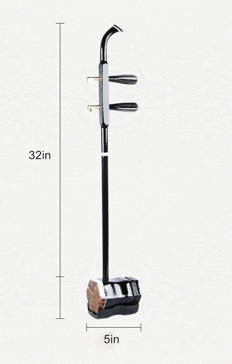 Chinese Erhu Instrument For Beginner Entry Level,Erhu Chinese 2-string Violin Fiddle Musical Instrument 32 inches (Color wood)