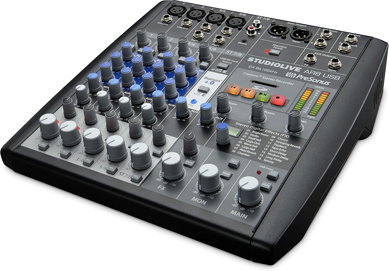 PreSonus StudioLive AR8 USB 8-Channel hybrid Performance and Recording Mixer