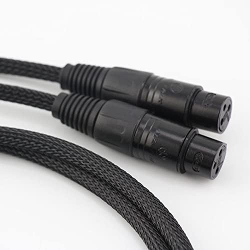 1 Pair 5N OCC Copper Conductor Audio Balance interconnect Cable XLR Plug Connector HiFi Audio XLR Plug Cable (Length : 5m)