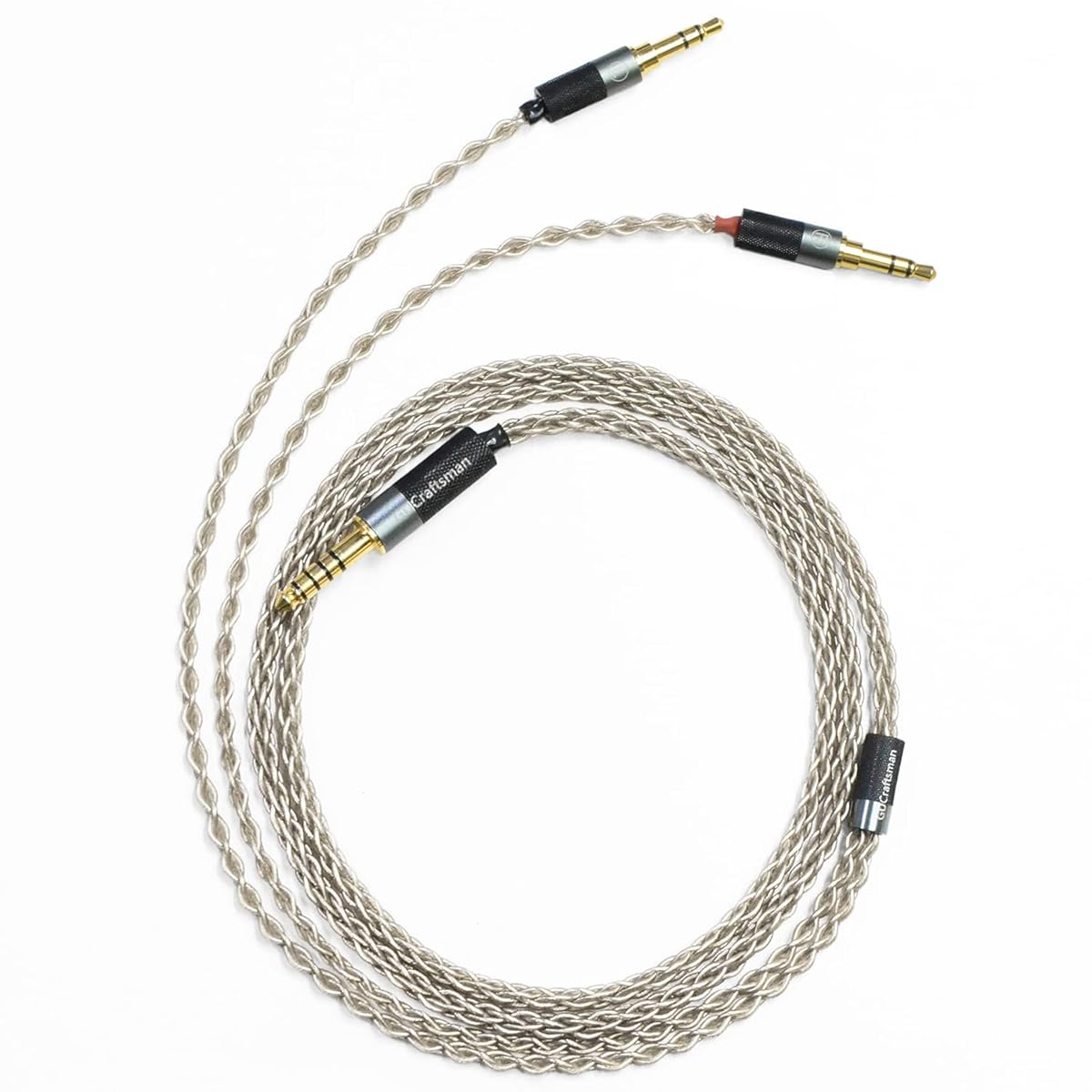 6N Single Crystal Silver Upgrade Cable 3.5mm/4.4mm/4Pin XLR Headphone Cable for HIFIMAN SUSVARA Ananda Arya SUNDARA Edition XS HE1000se HE5se HE6se (4.4mm Plug, Two 3.5mm)