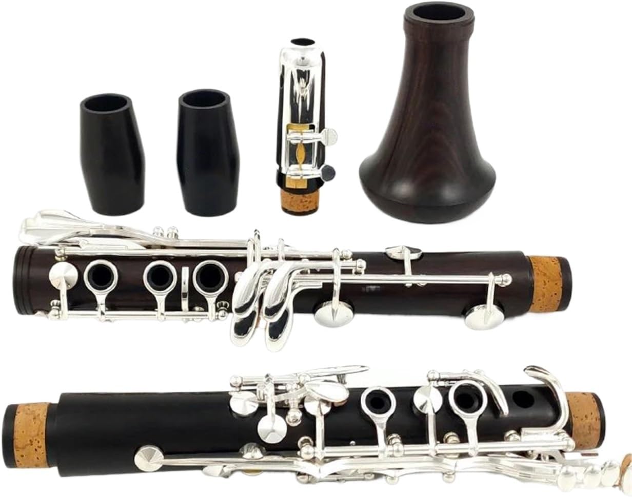 Clarinet Musical Instruments Clarinet Bb Wood Ebony Body Silver Plated 17 Keys Ebony Clarinet