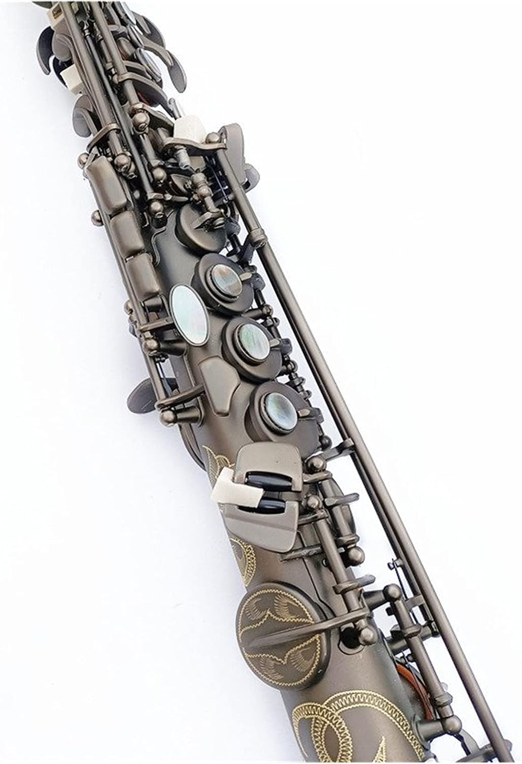 Soprano Saxophone Matte Black Lacquer B Flat Soprano Sax with Case Mouthpiece Reeds Neck Student Saxophone