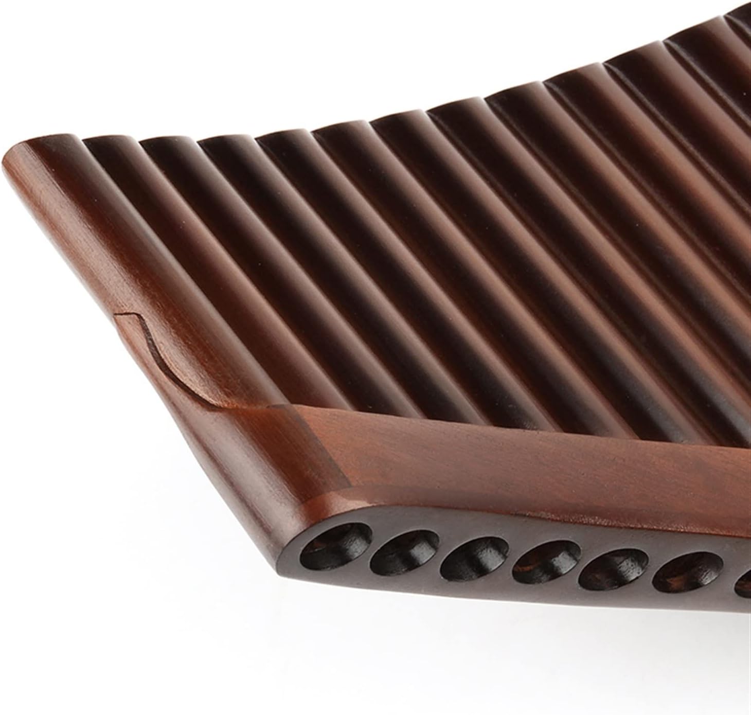 22 Pipes C Key Brown Pan Flute Woodwind Instrument Bamboo Handmade Pan Flute (Color : Right)