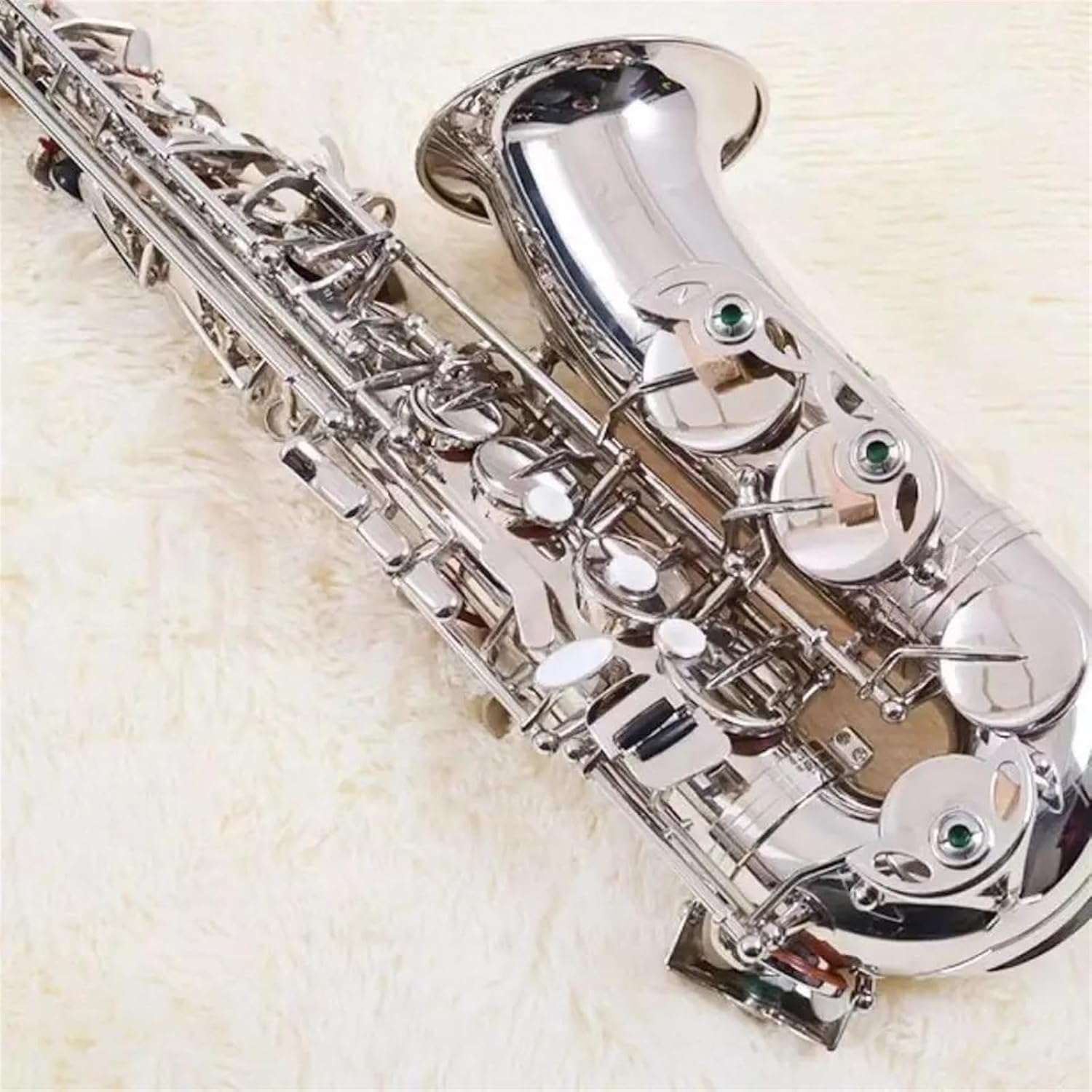 Antique Finish Eb E-flat Alto Saxophone Shell Key Carve Pattern Woodwind Instrument With Case Other Aeccessaries (Color : Leather bag)