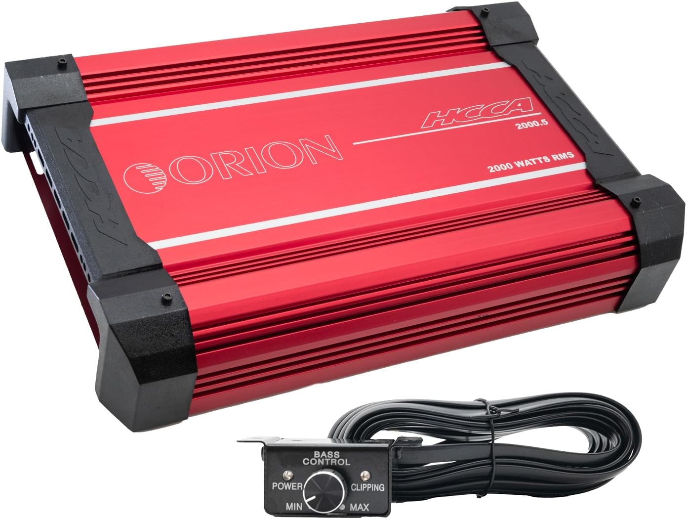 Orion HCCA Series HCCA2000.5 High Performance 2000W RMS 5-Channel Class AB/D Amplifier - 1 Ohm Stable, Low/High Pass Crossover, Bass Boost Control, MOSFET Power Supply, with Bass Knob, Made in Korea