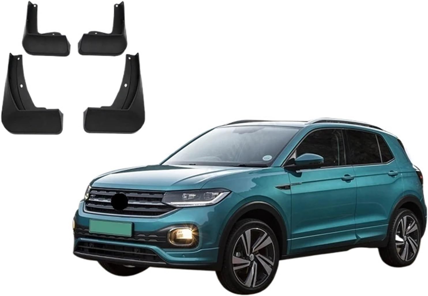 Car Mud Flaps Splash Guards Mudguards Mud Flap Compatible with Fender Mudflaps Accessories Compatible with VW T-Cross 2018 2019 2020 2021