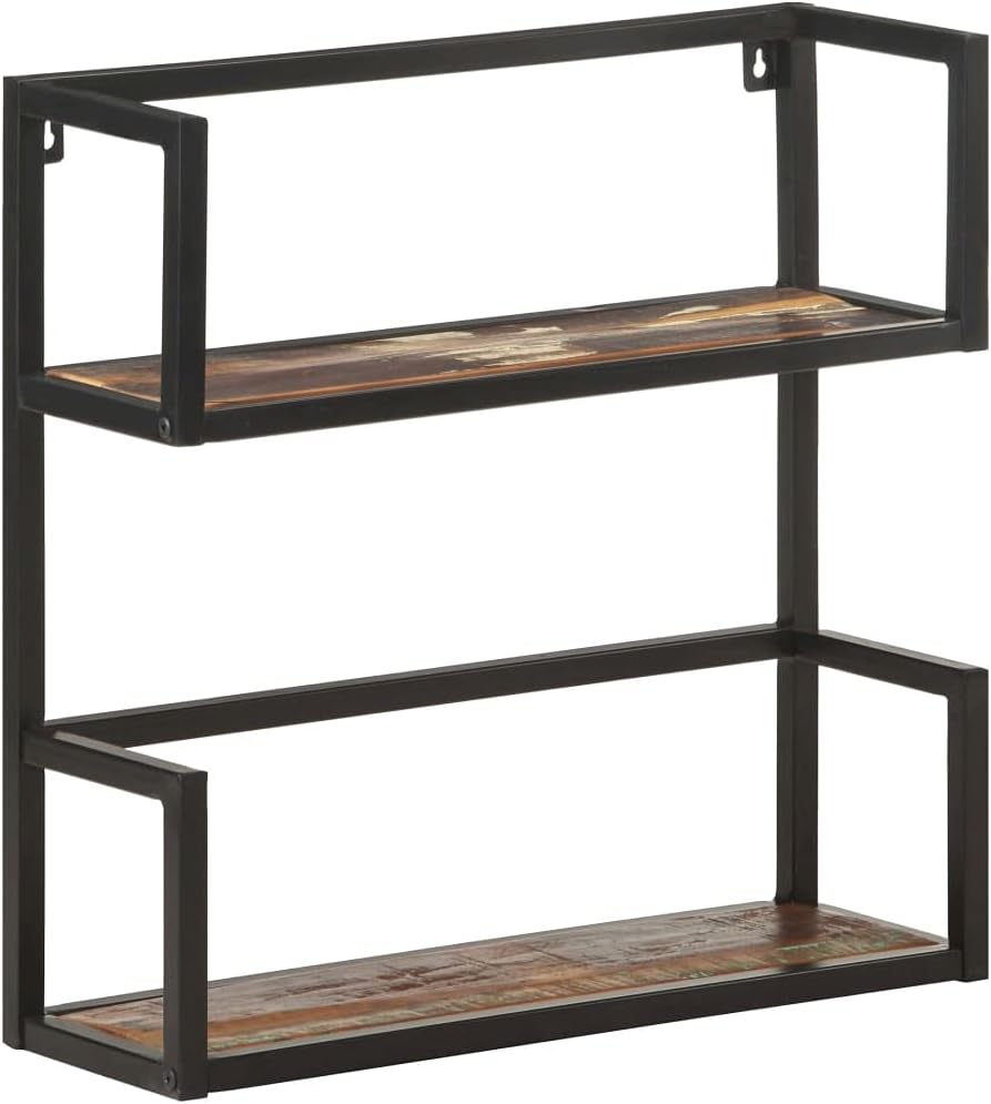 Industrial Style Wall Shelf,Floating Shelves,Wall Storage Shelves,Wall Mounted Shelf Organizer Display Shelf,for Living Room,Bedroom,Kitchen,Office,23.6