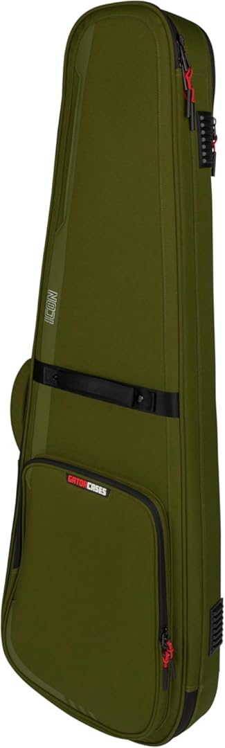 Gator Cases ICON Series Premium Weather Resistant Gig Bag for Electric Guitars with TSA Luggage Lock-Friendly Zipper Pulls; Green(G-ICONELECTRIC-GRN)
