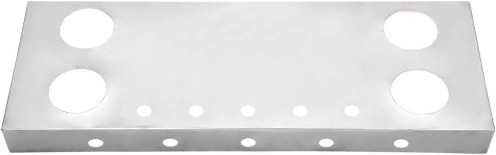 GG Grand General 91318 Stainless Steel Rear Center Light Panel with 4 and 1 inches Light Hole, Without License Plate (V2)