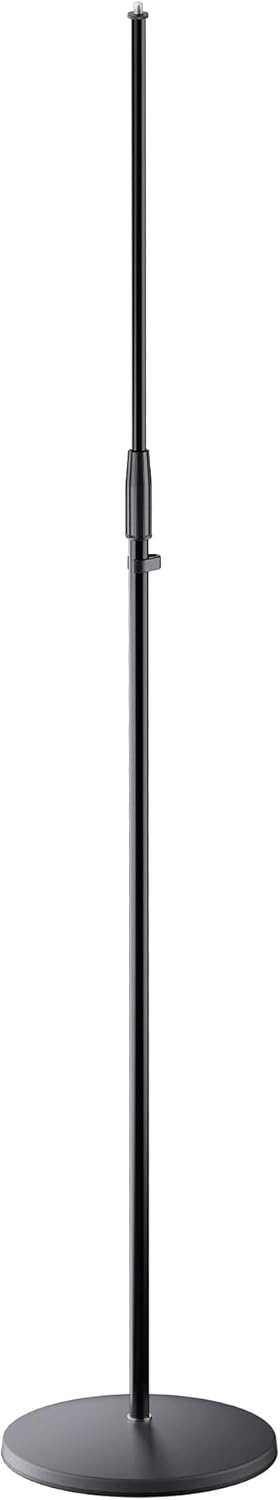 K&M Konig & Meyer Black Microphone Stand for Studio, Stage or Rehearsal - Lightweight Boom Arm Made of Steel with 2 Piece Folding Design - 3.2kg