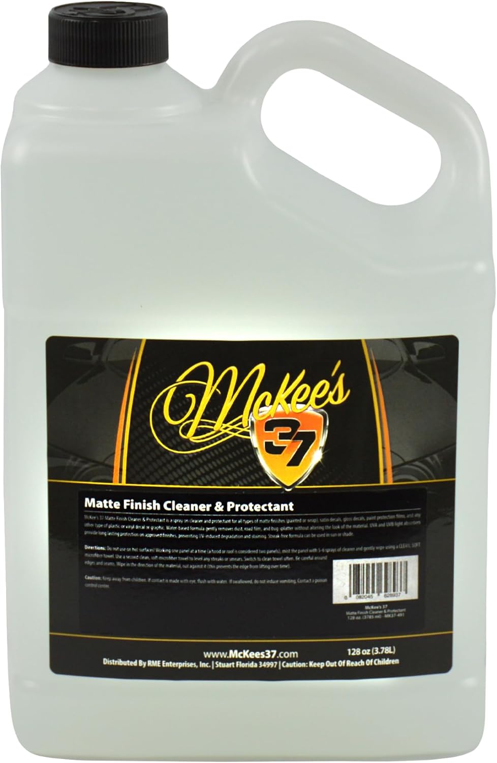 McKee's 37 - Matte Finish Cleaner & Protectant | Matte Paint Cleaner Safe for Vinyl Wraps, PPF - Streak-Free Shine, No Residue with UV Protection (128 oz)