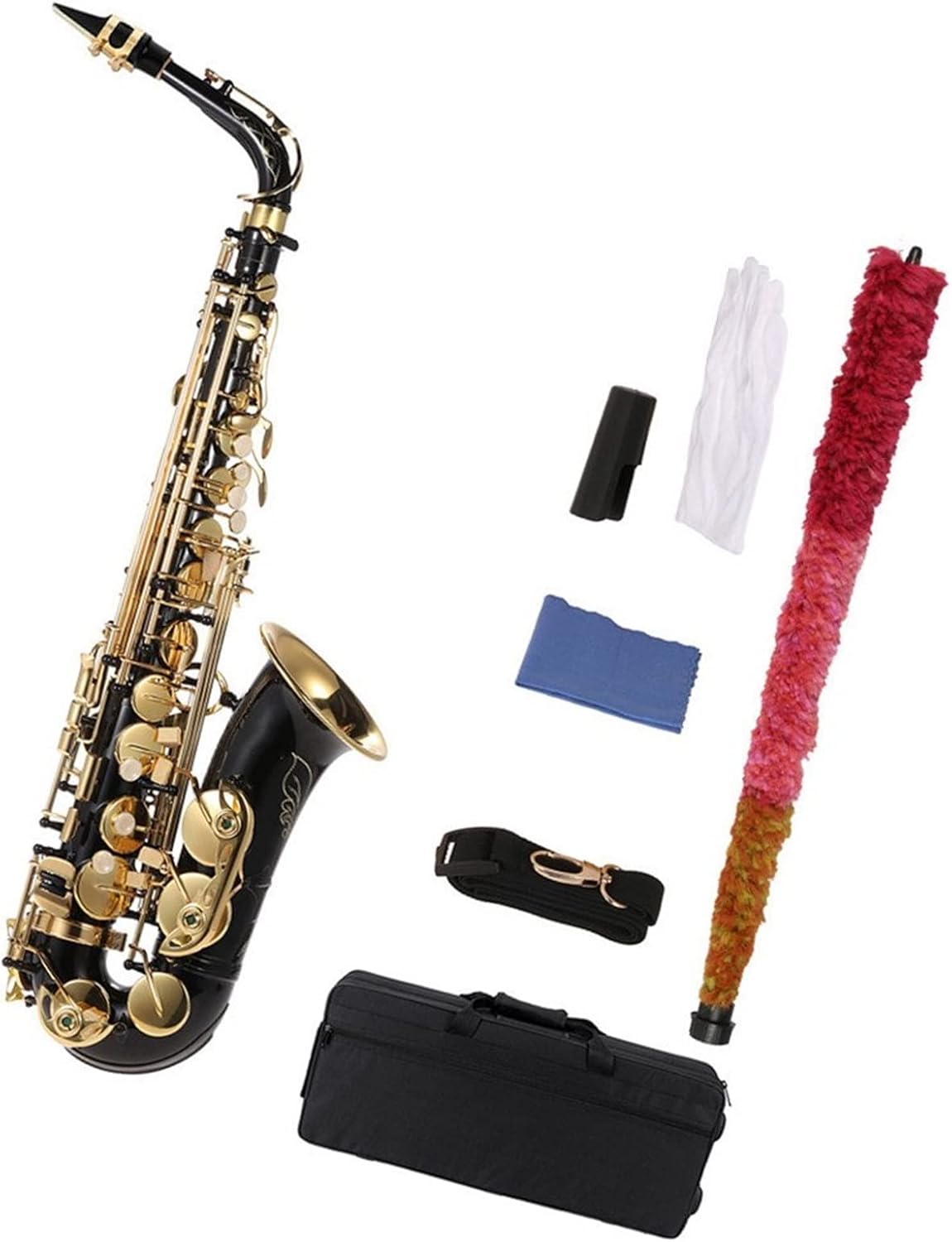 EB Alto Saxophone Brass Lacquered Gold E Flat Sax Woodwind Instrument