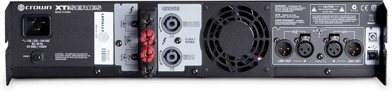 Crown XTi6002 Two-channel, 2100-Watt at 4Ω Power Amplifier, MultiColored (Renewed)