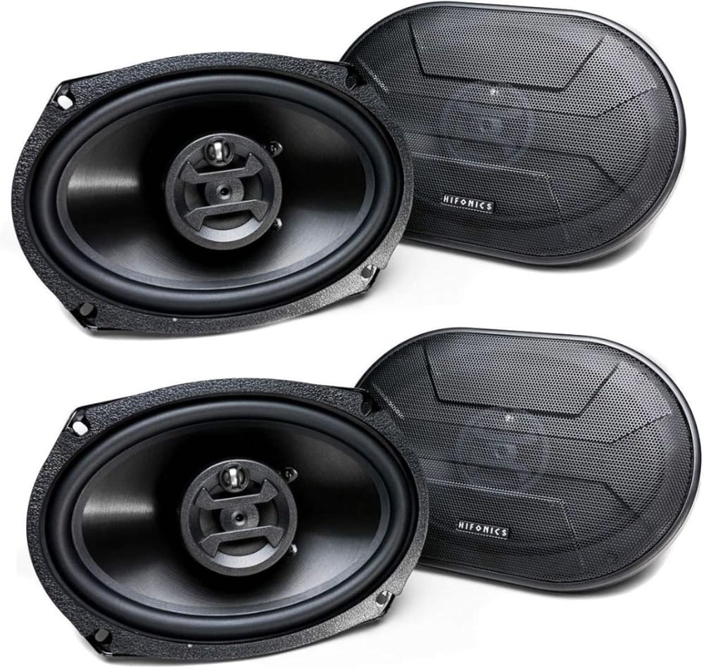 Hifonics Zeus ZS-693, 800 Watt 6 x 9 Inch 3 Way Car Audio Coaxial Speakers, 2 Pairs, Black