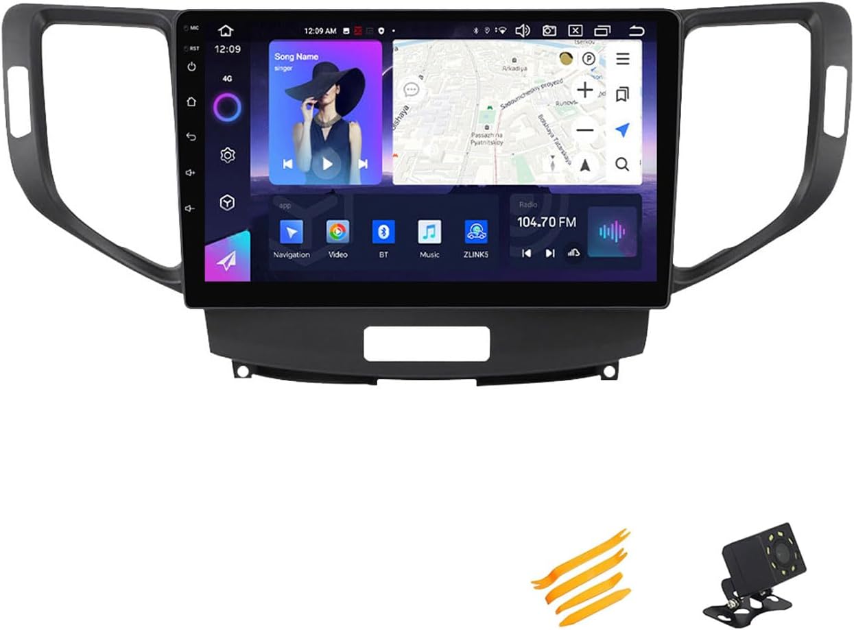 Android 13 Car Stereo QLED Display Compatible with Honda Accord 8 Spirior Touch Screen 9 Inch Car Radio with Car Play Bluetooth Navigation Android Car Radio FM RDS SWC,8 Core NF7 8G+256G