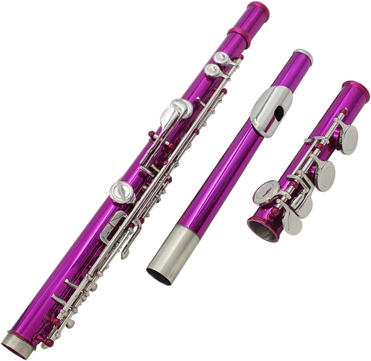 Flute 16 Holes C Tone Flute with E Key Woodwind Instrument Closed Key Cupronickel Tube Flute with Box Flutes Musical Instruments