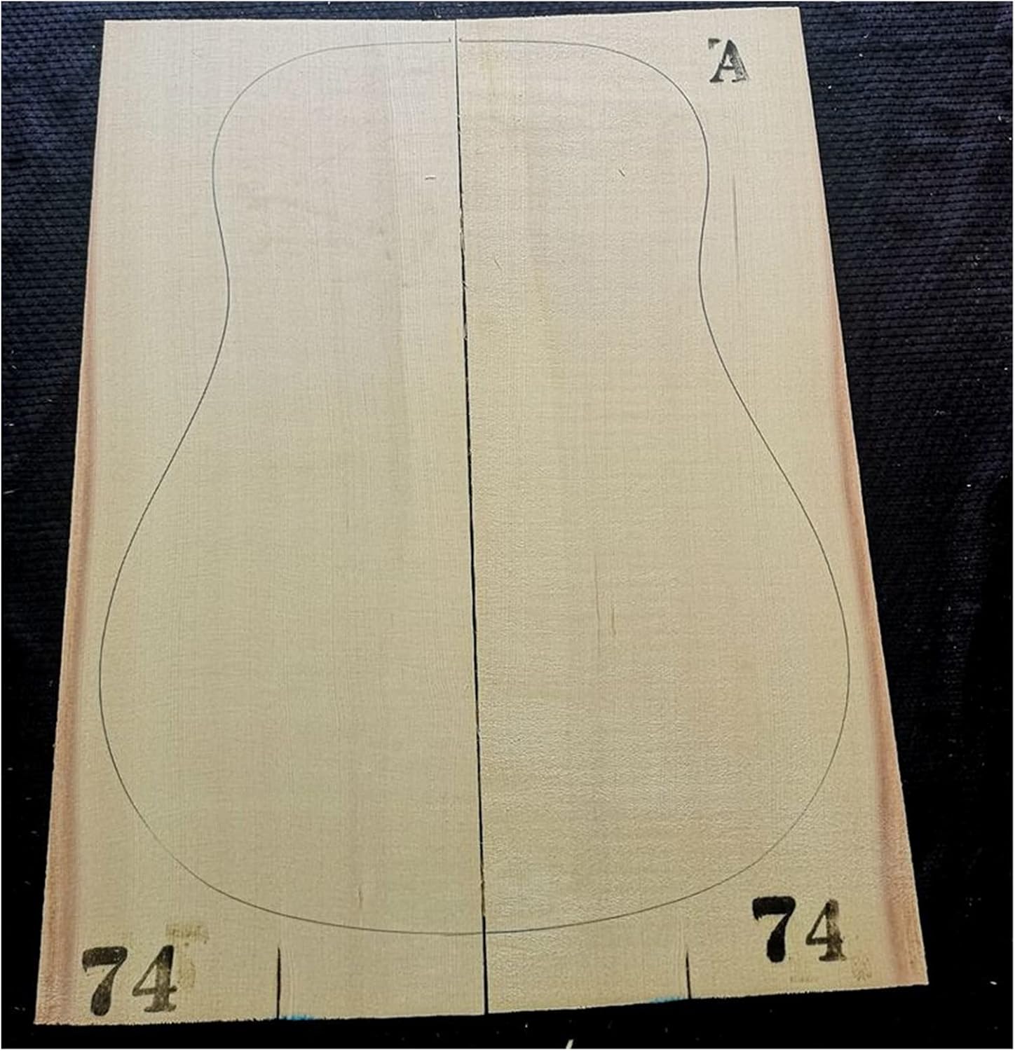 Unfinished Guitar Kit A Claw Pattern German Spruce Veneer Guitar Panel Bear Claw Pattern Deshan Cedar Alpine Spruce Guitar Production Handmade ​Guitar Body (Color : 74)