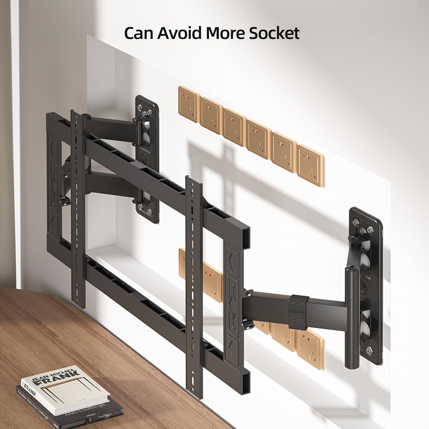 Heavy Duty Corner TV Wall Mount Bracket–Full Motion for 70-100 Inch Flat Curved Screen TVs,Ultra-Thin Dual Arm with Tilt,Swivel,Extension,U-Slot,VESA 800x600mm,Load 220 lbs,XL-DY894