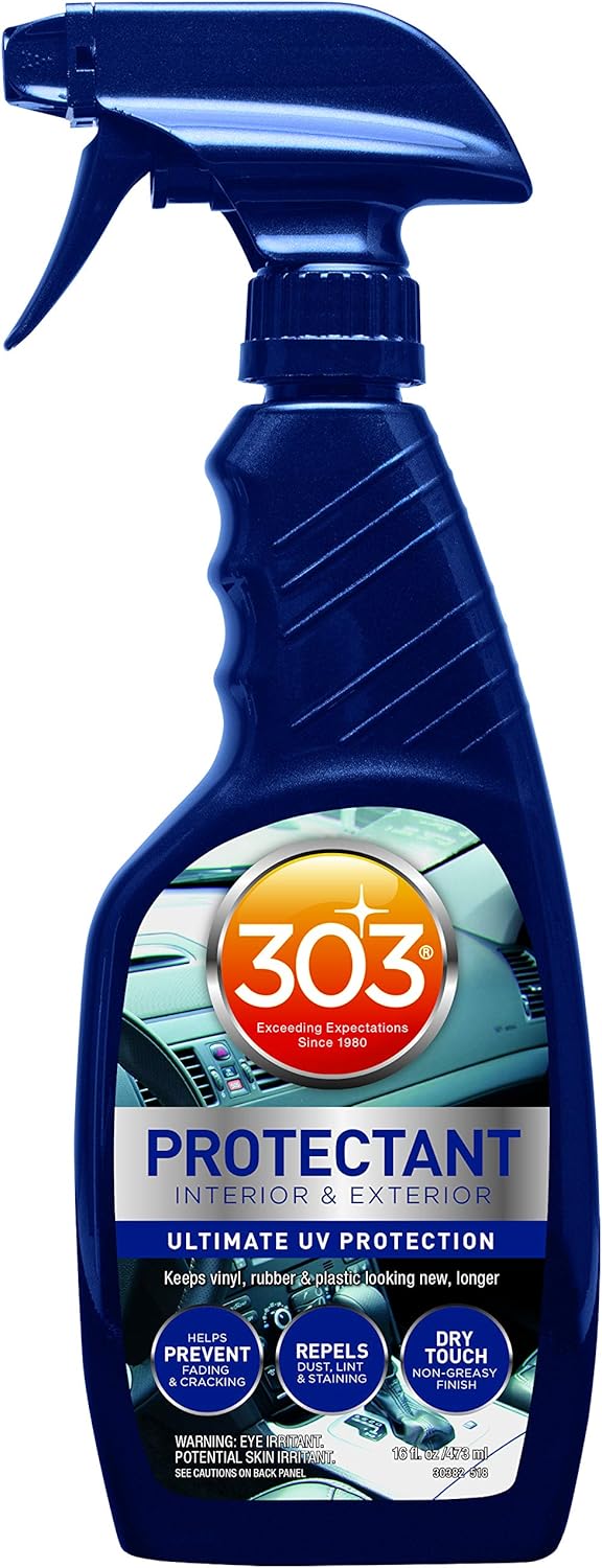 303 Products Automotive Protectant Spray Helps Prevent Fading & Cracking Repels Dust Lint & Staining, Best UV Protection & Restores Lost Color, Exterior & Interior Car Cleaning Supplies 16oz 6 Pack