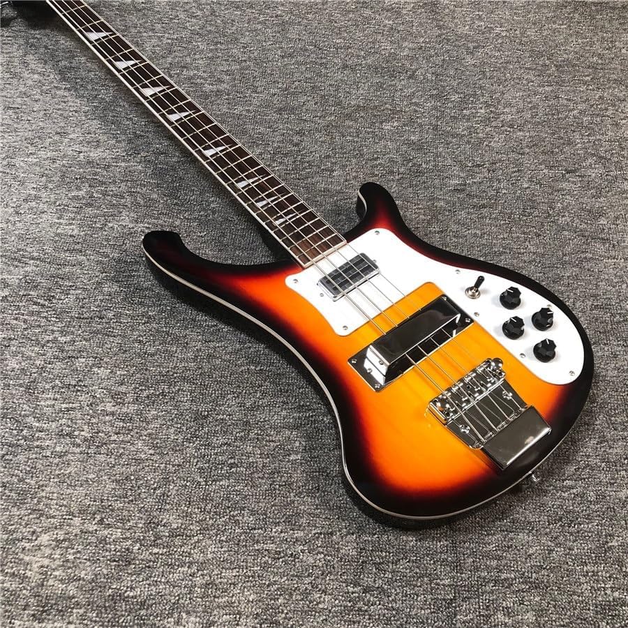 Custom Sunset Color Electric Bass - Perfect for Musicians and Enthusiasts Seeking a and High- Instrument for Professional Performance