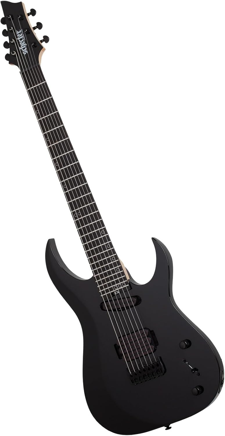 Schecter Sunset-7 Triad 7-string Baritone Electric Guitar - Gloss Black