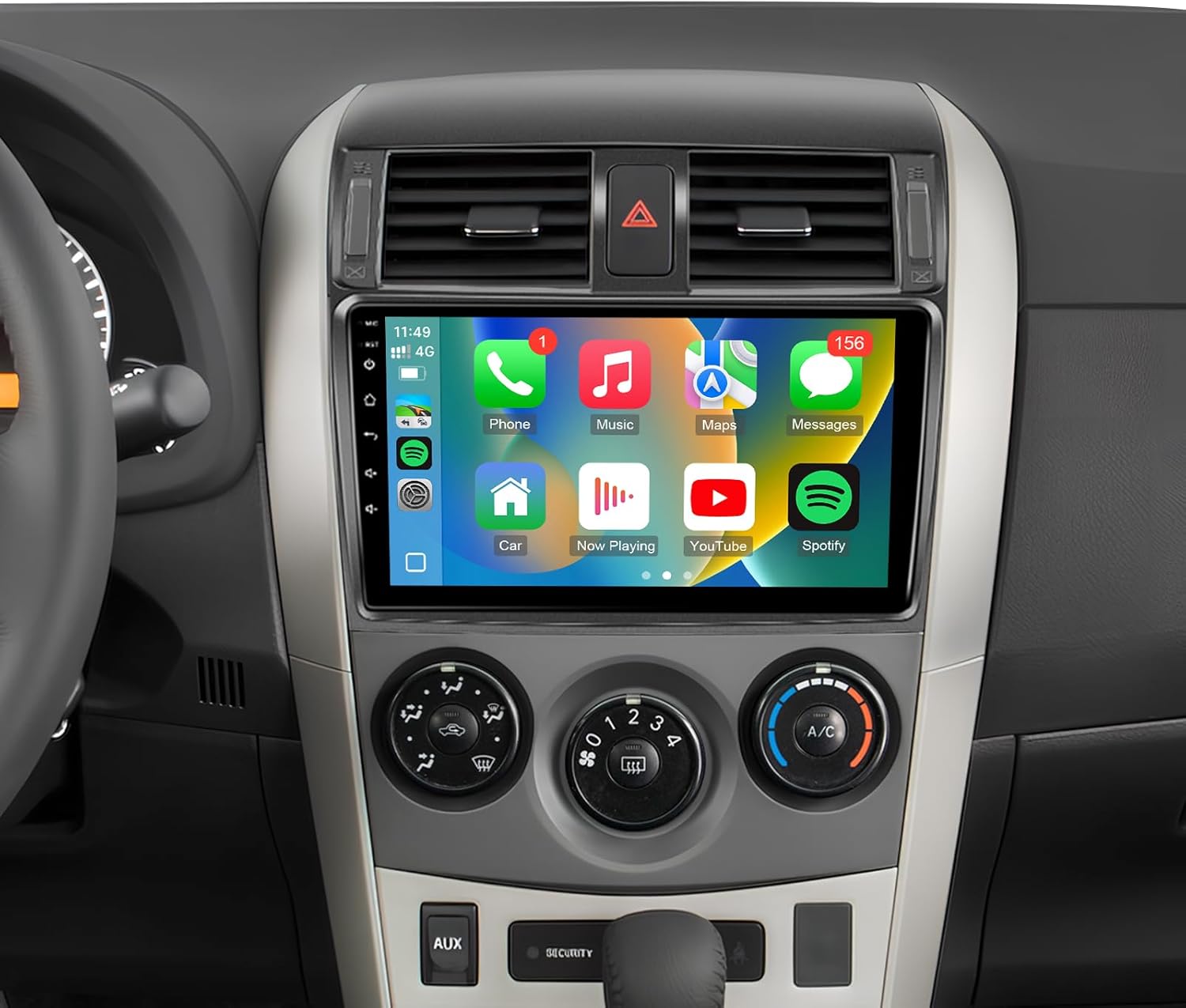 Leadfan Car Stereo for (JBL Version) Toyota Corolla 2009 2010 2011 2012 2013 with Wireless Carplay Android Auto, 9 Inch Screen for Corolla Radio Bluetooth GPS SWC